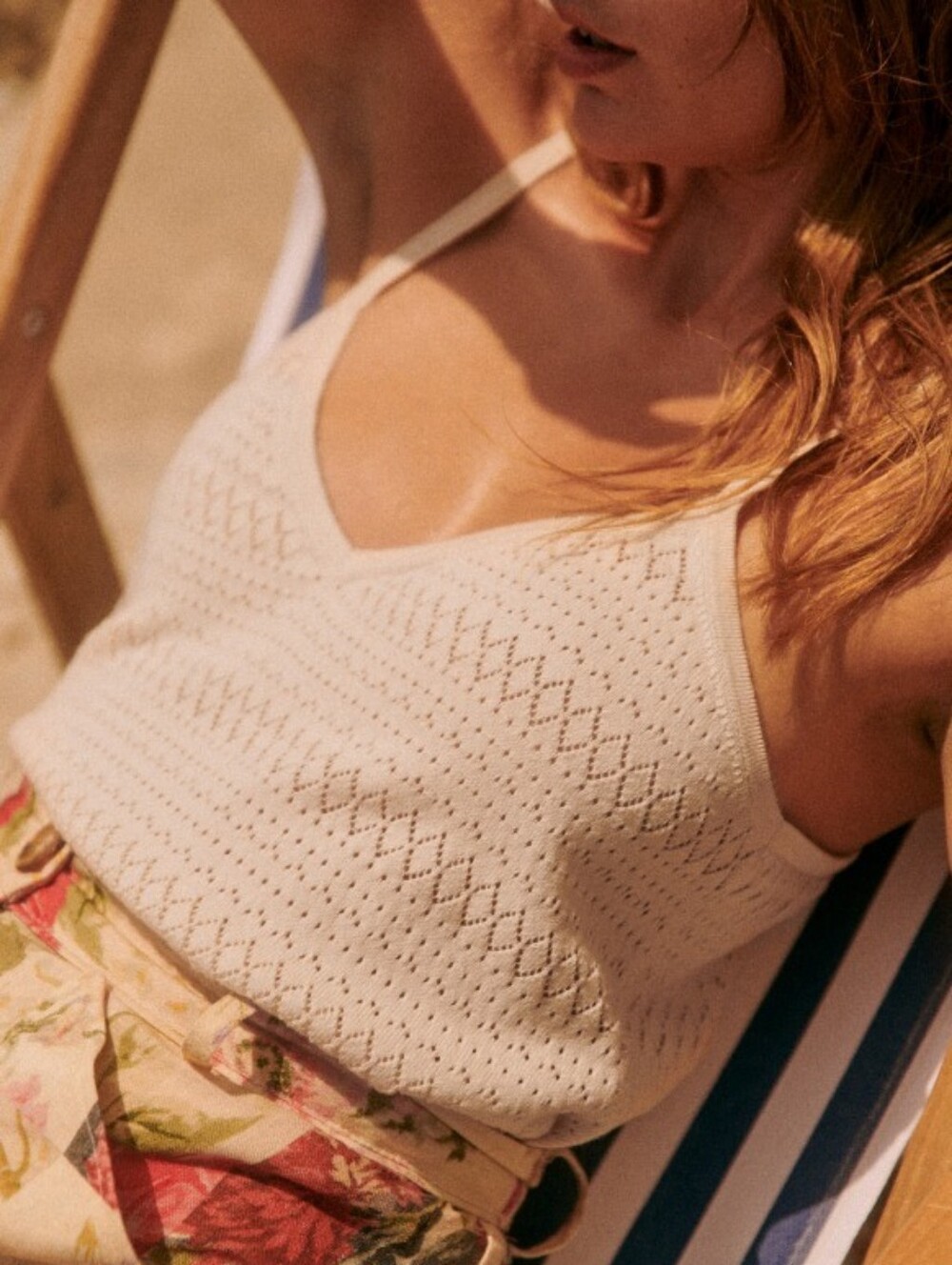 *NWT* [Sezane] Yoran Top in Cream, Size  M, 100% Organic Cotton, Knit, Italy - Picture 13 of 13